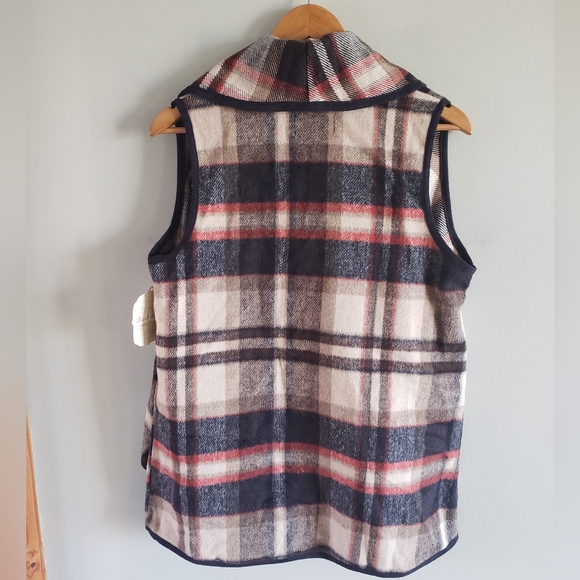 ALTAR'D STATE Plaid Open Waterfall Sweater Vest S - Picture 5 of 11
